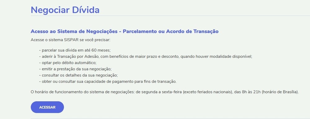 Área de negociação do Regularize — Foto: Diedrich Bader/TechTudo