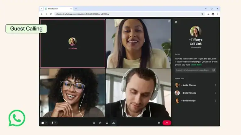 WhatsApp libera entrada em chamadas de vídeo sem criar conta