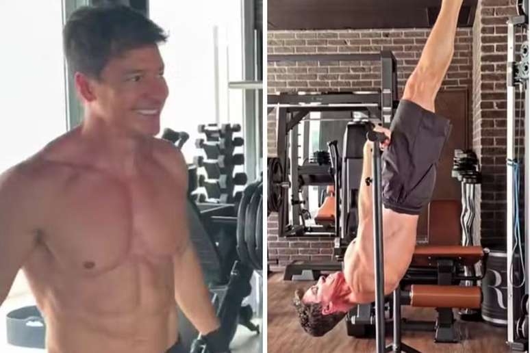 Aos 53, Rodrigo Faro ostenta corpo sarado: 'Não aceito menos que a perfeição'